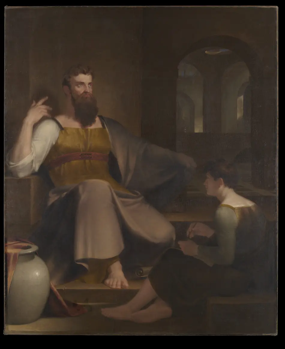 Jeremias ditando a profecia a Baruc, o escriba