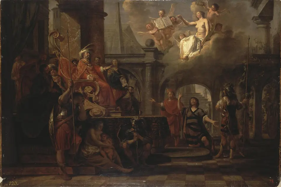 Zorobabel diante de Dario