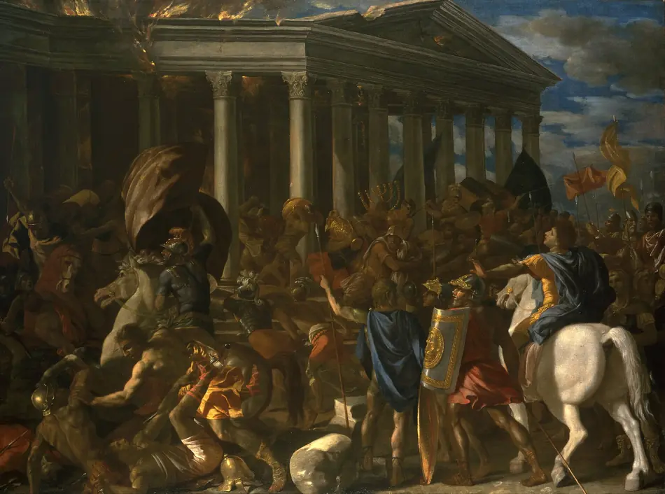 A destruição e o saque do templo de Jerusalém