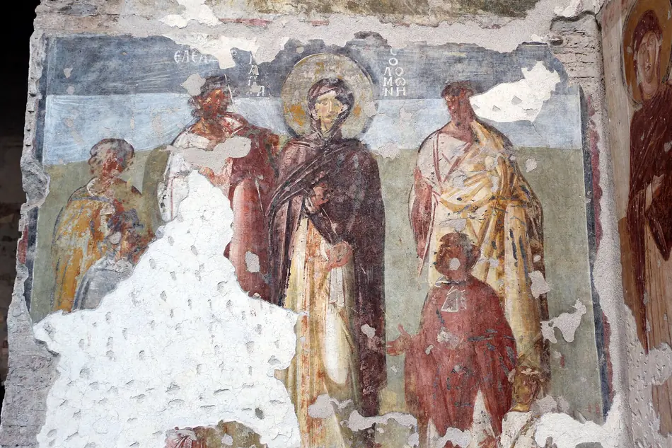 Pilastra com Salomão e os Macabeus, em Santa Maria Antiqua