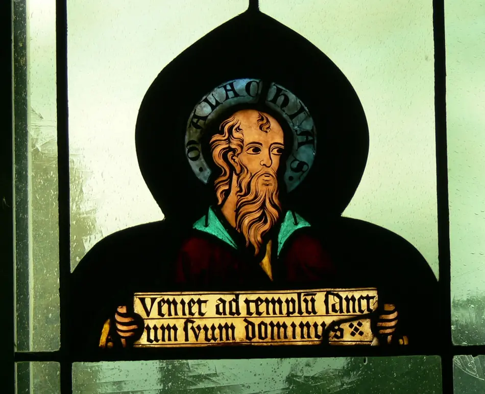 Malaquias em vitral da basílica de São Lourenço