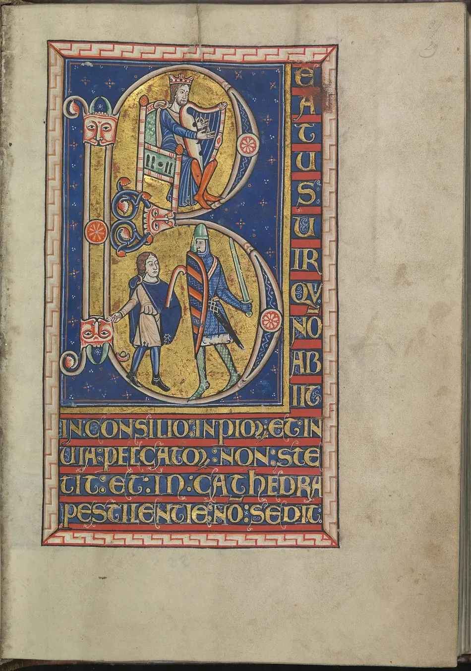 Salmo 1 (Beatus vir) no Saltério de Eleanor de Aquitânia