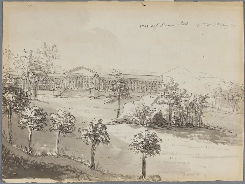 Palácio Haga desenhado de memória